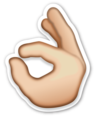OK Hand Sign | EmojiStickers clipartlook.com