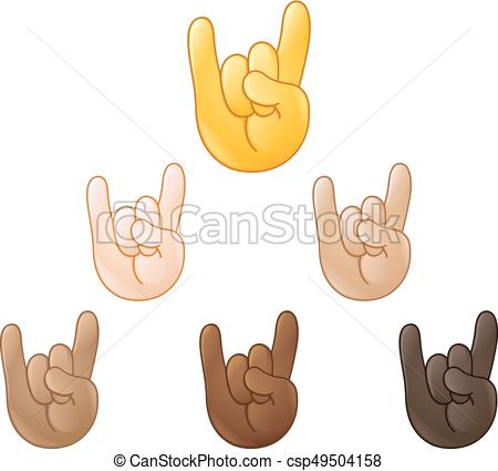 Sign of the horns hand emoji - csp49504158