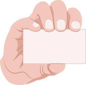 hand holding business card u0026middot; hand holding business card