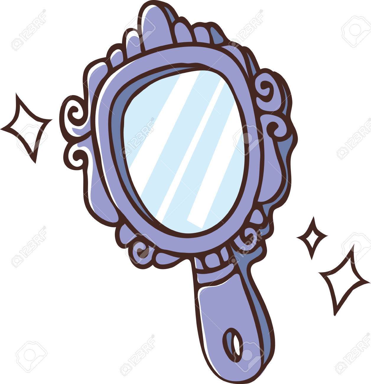 Hand Held Mirror Clipart Hand