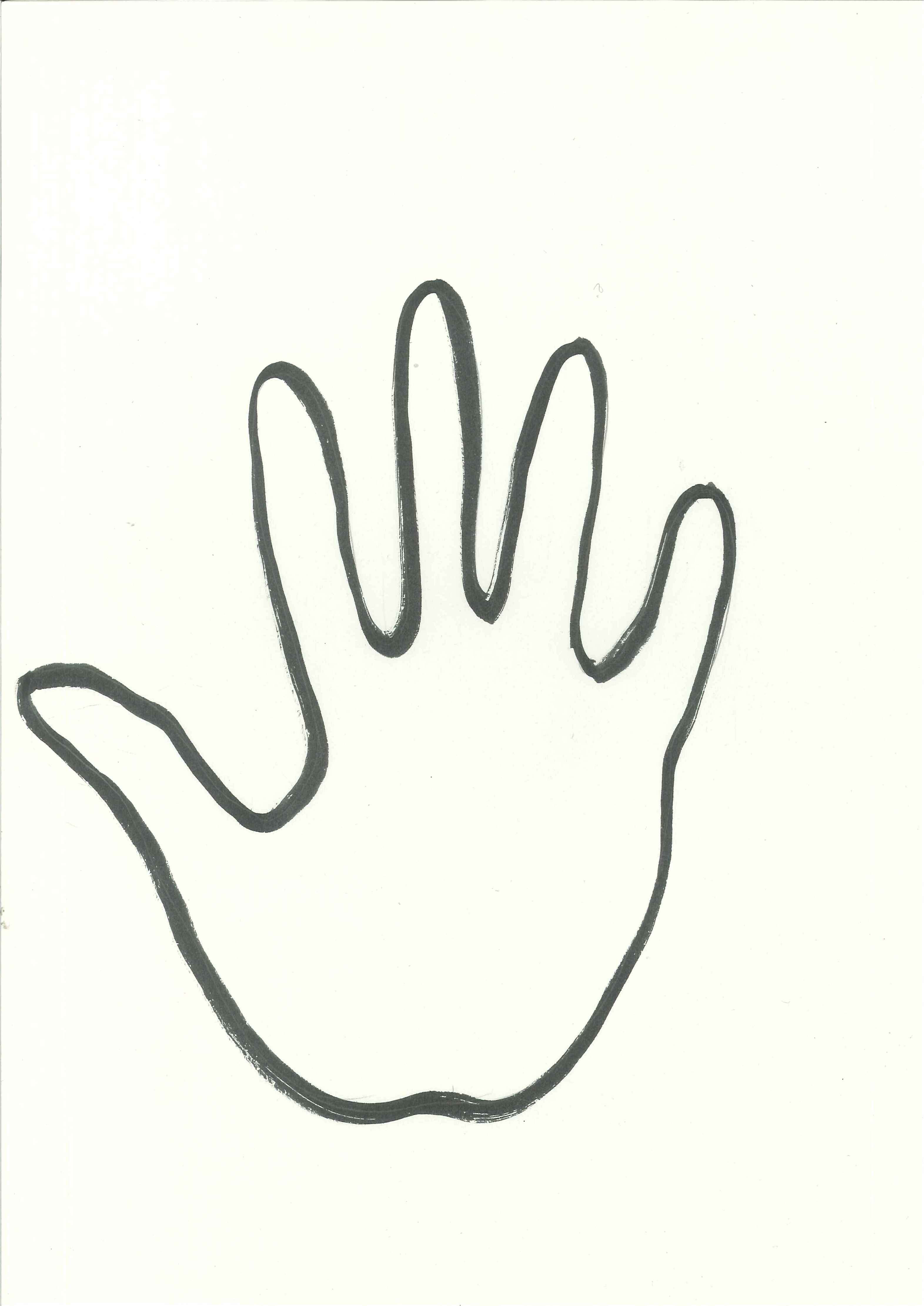 Hand outline left and right c - Hand Outline Clip Art