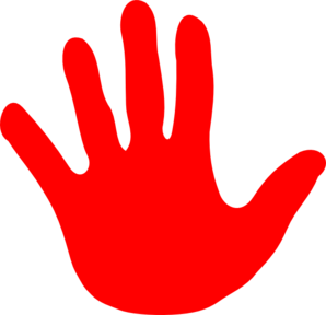 Hand Red Left Clip Art