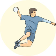 Handball icons · Isolated ha