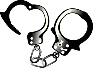 Handcuffs Black Gray Clip Art - Clipart Handcuffs