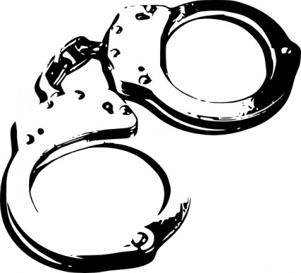 Handcuffs Black And White Cli