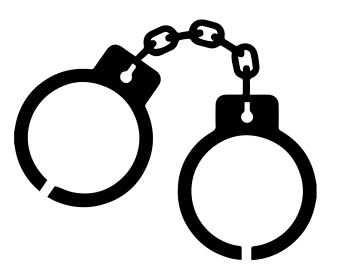 Handcuff Lock Chain Punishment Thief Justice Hand Arrest Prisoner .SVG .EPS  .PNG Vector