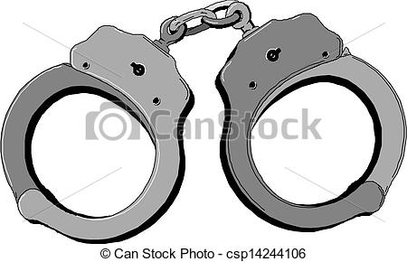 Handcuffs Black Gray Clip Art