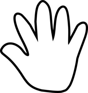 Clipart open hand light skin