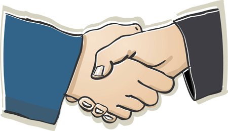 Businessman shake hand Clipar