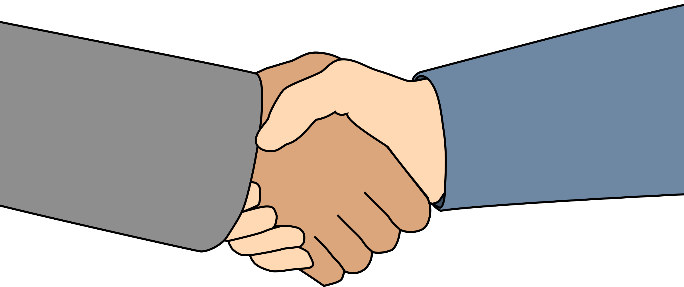 Shaking Hands Drawing Clipart