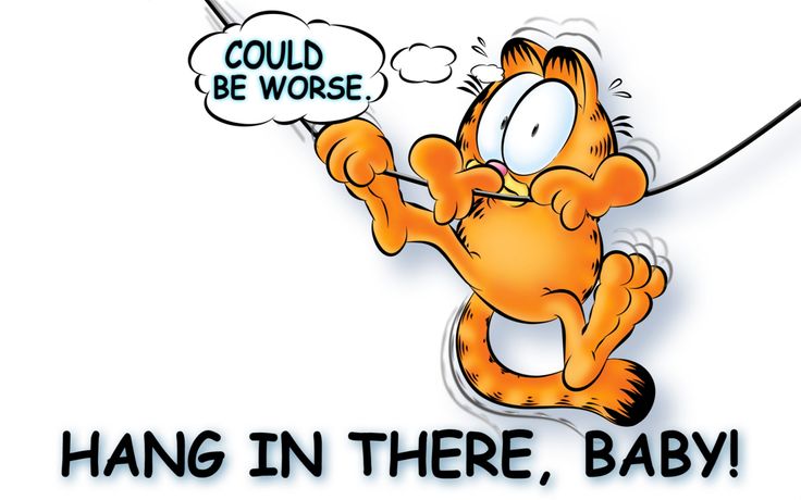 Hang in there, BABY! | Garfield | Pinterest | Cartoon, Long periods and The characters
