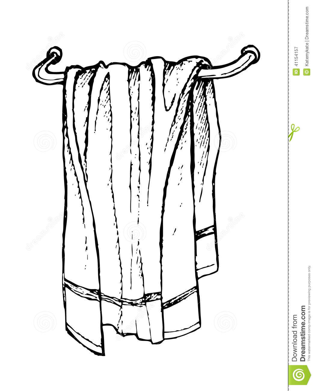 ... Towel on a hanger. Vector