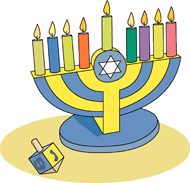 Hanukkah Menorah Size: 99 Kb - Free Hanukkah Clip Art