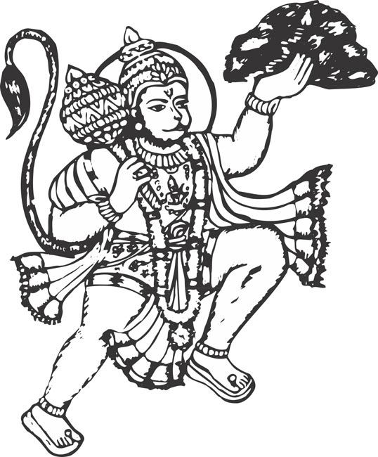 hanuman clipart 6