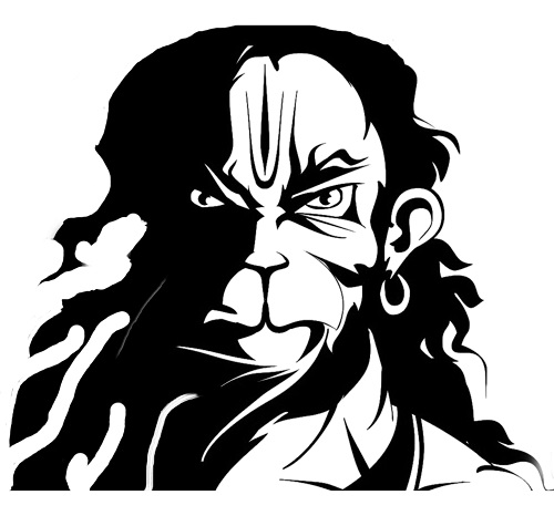 hanuman face clipart 8