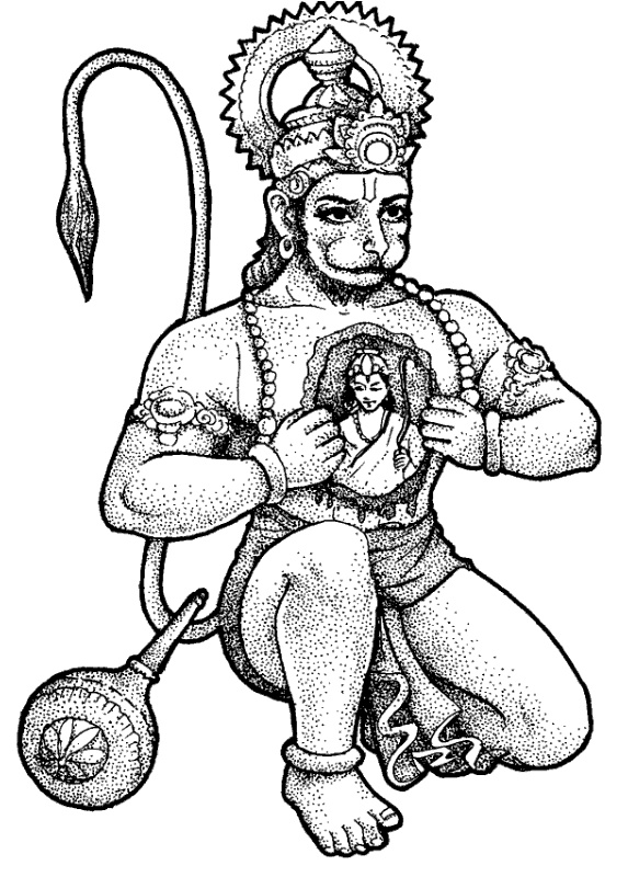 hanuman ji clipart 4