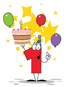 Happy 1st Birthday Clip Art. Free Birthday Cake Balloons .