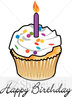 happy birthday cupcake clipart