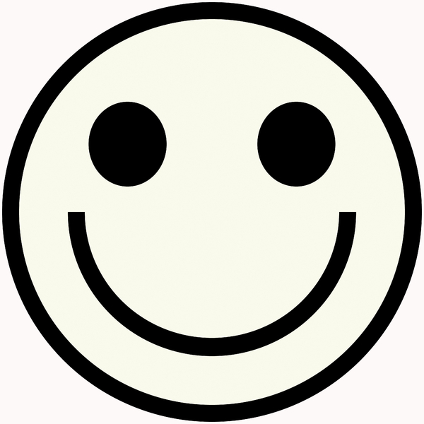 happy face clipart black and white