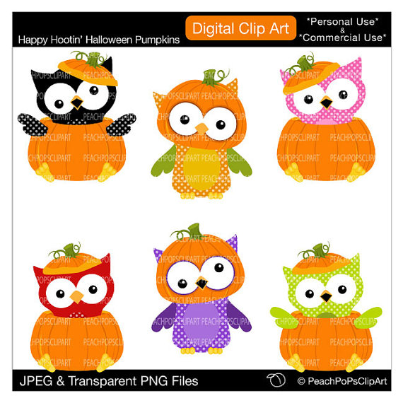 happy halloween owl clipart