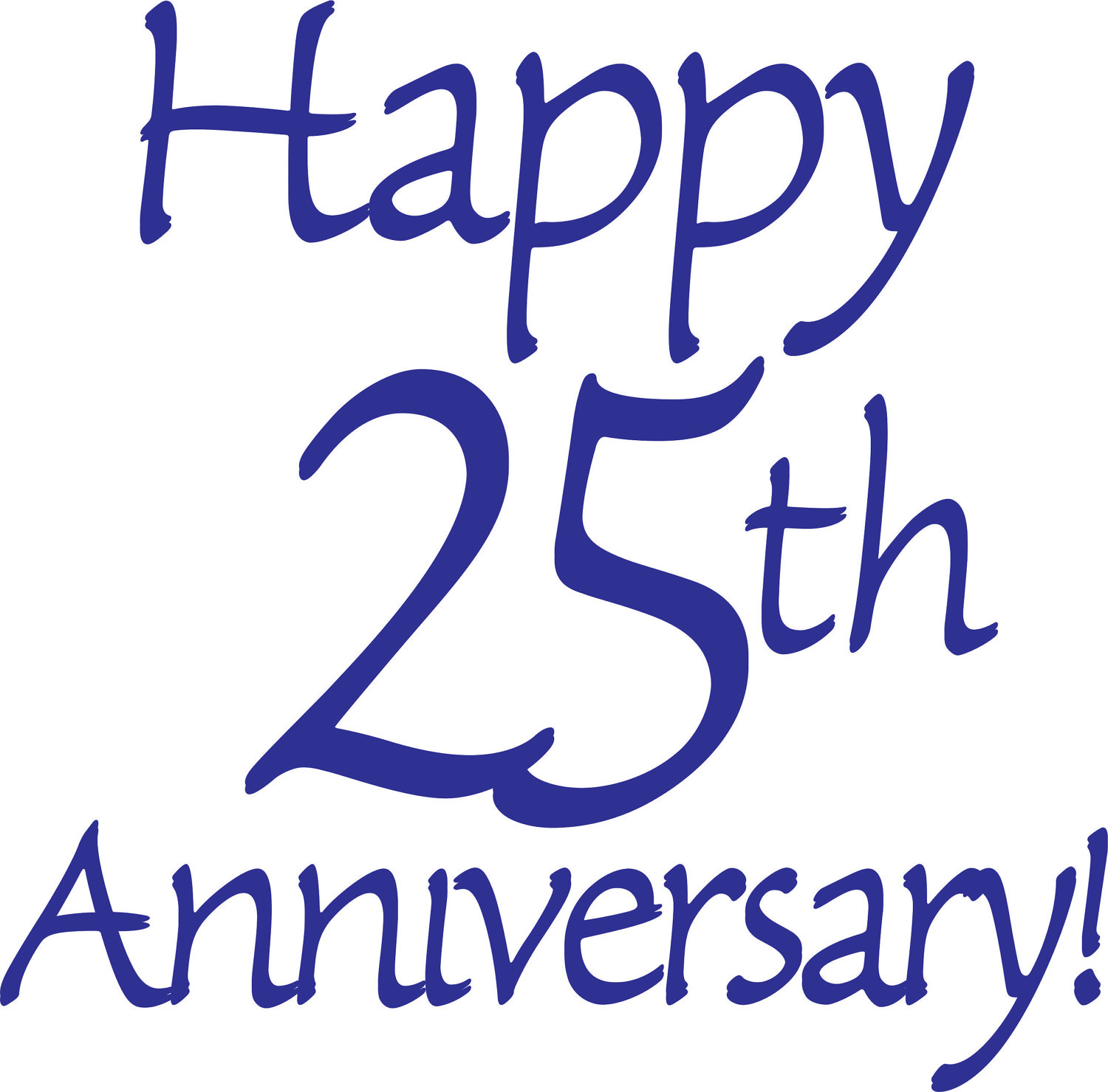 Happy 25th Anniversary Clipar