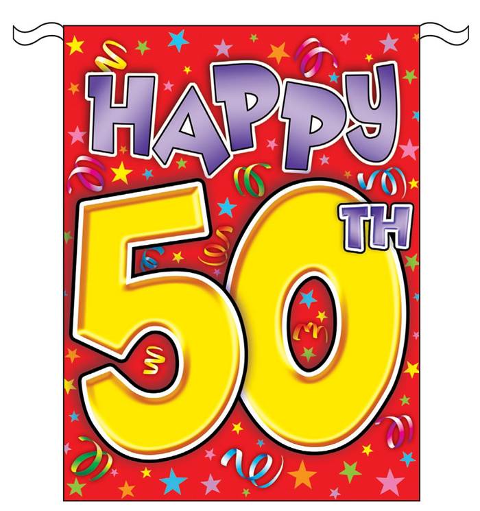 of a 50th happy birthday.