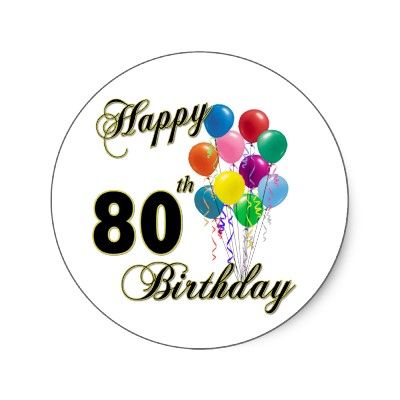 Happy 80 Birthday Clipart