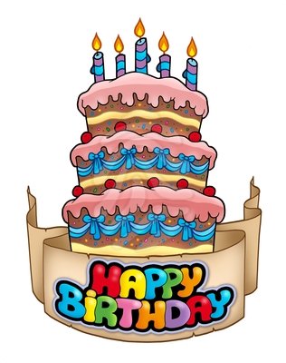 Happy Birthday Cake Clip Art  - Happy Birthday Cake Clipart
