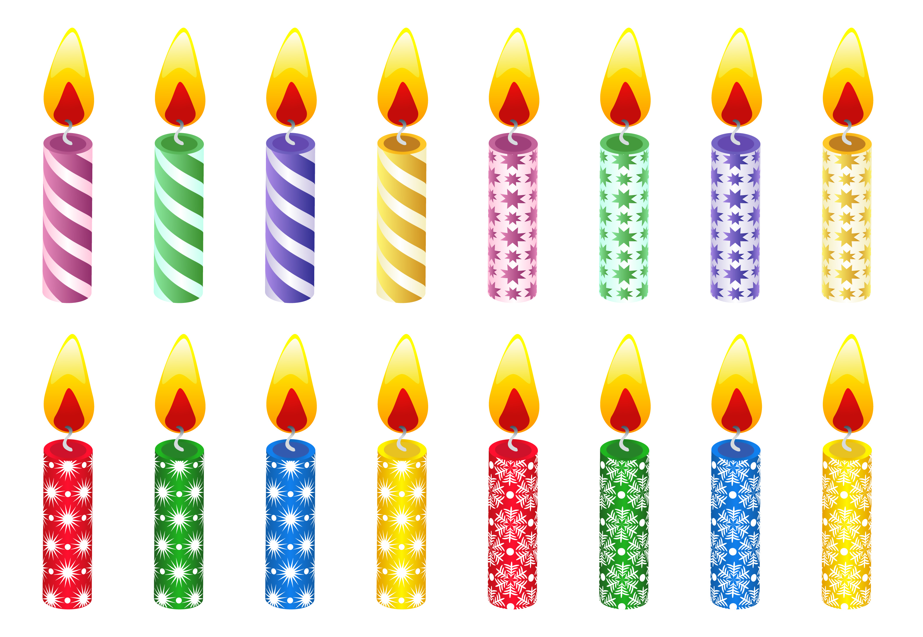Happy Birthday Candles Clipart