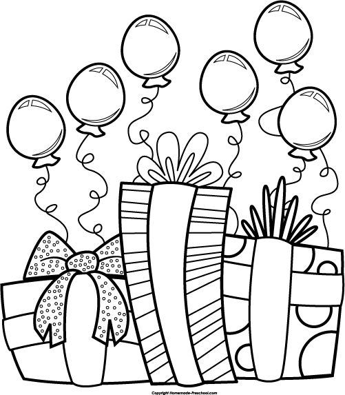 Happy Birthday Clip Art Black - Birthday Clip Art Black And White