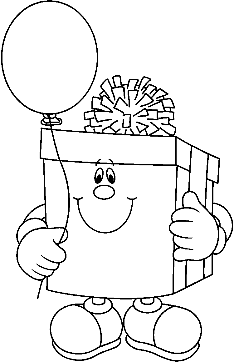 Birthday Present Clipart Blac