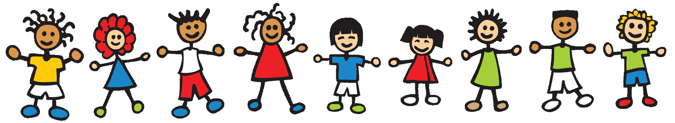 Happy children playing clipart