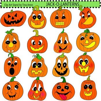 ... happy, cranky, scary, or just plain wacky weu0026#39;ve got a face for you!! These pumpkin faces display a variety of emotions and would be. Clip Art ...