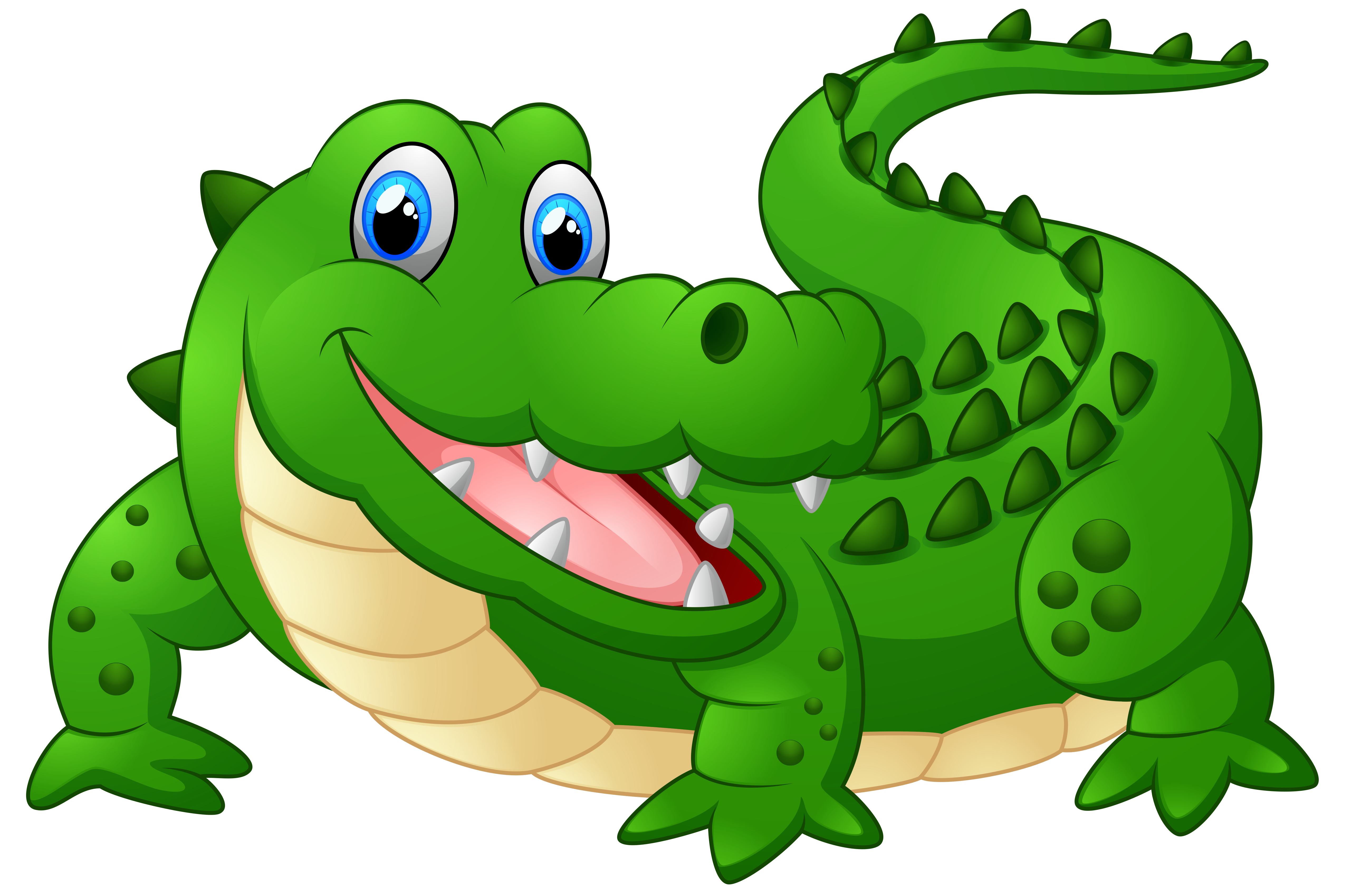 Happy crocodile cartoon clipart image