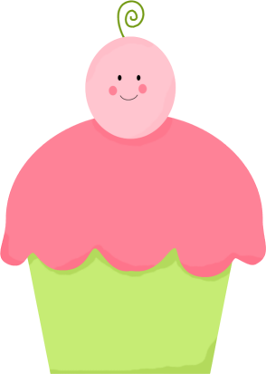 Happy Cupcake - Cute Cupcake Clipart