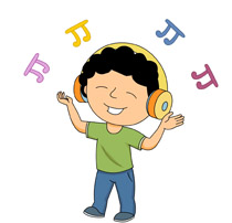happy dancing while listening music clipart. Size: 79 Kb