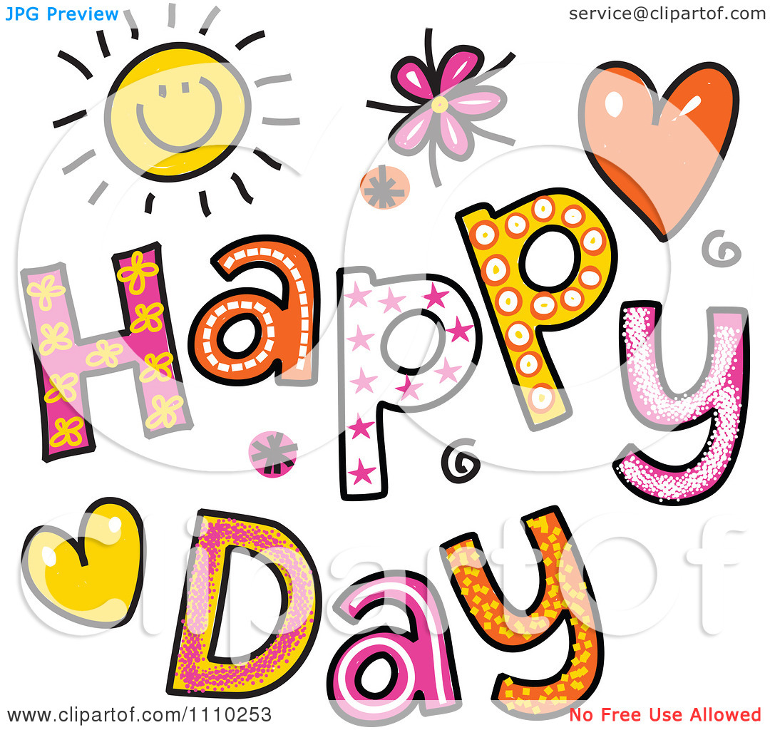 Clipart Colorful Sketched Hap