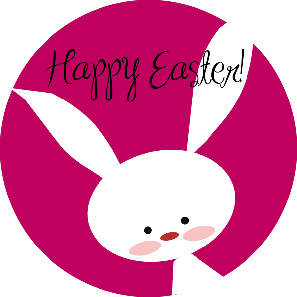 Happy Easter Bunny clip art - vector clip art online, royalty free