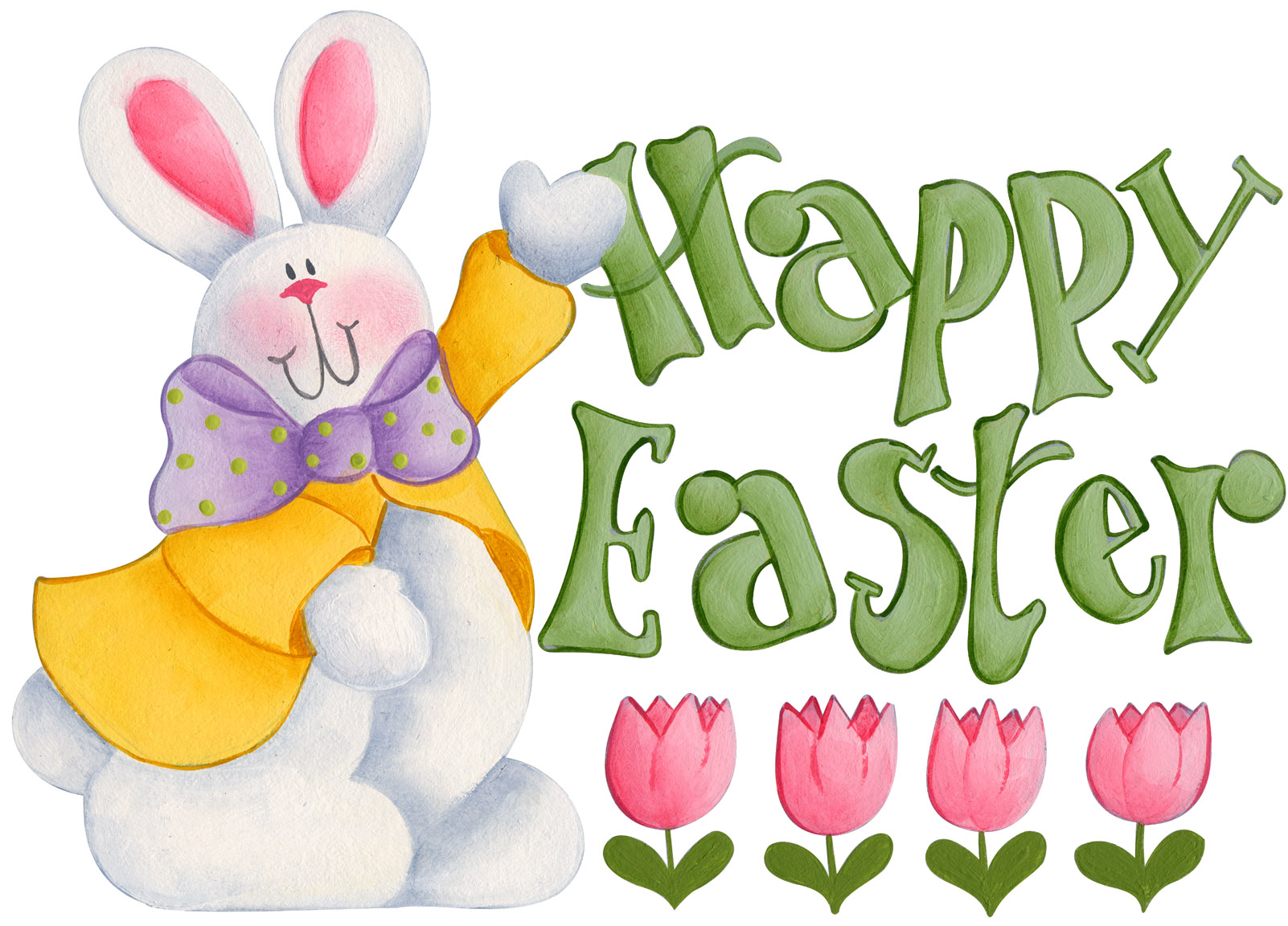 Happy Easter Clip Art Printable Calendar Template