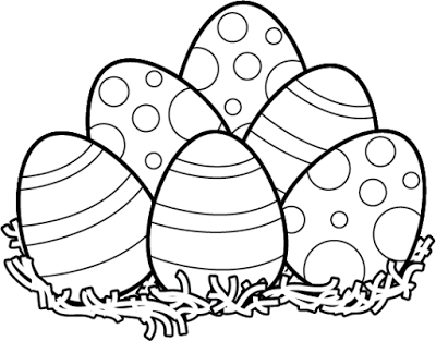 happy easter clipart black an - Easter Clip Art Black And White