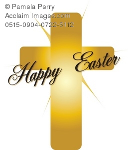 Happy Easter Gold Christian .