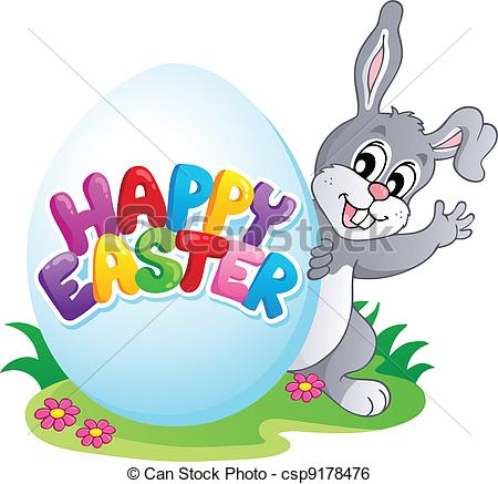 Happy Easter sign theme image .