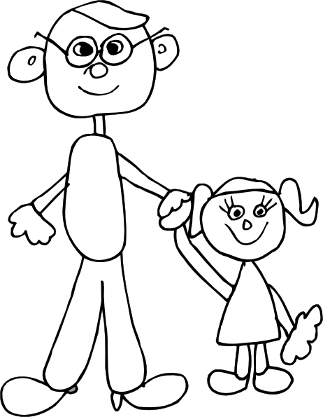 Happy fathers day clipart father and daughter clipart