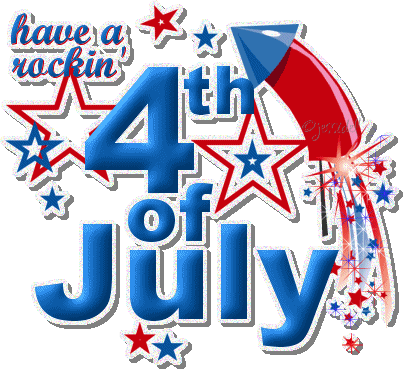 Happy Fourth July Clipart Graphics
