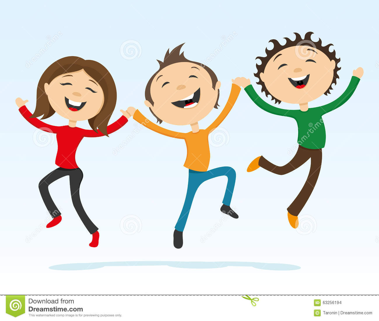 friends holding hands clipart