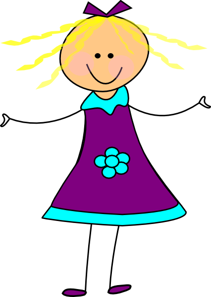 Download this image as: - Happy Girl Clipart