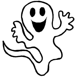 Happy Halloween Ghost Clipart .
