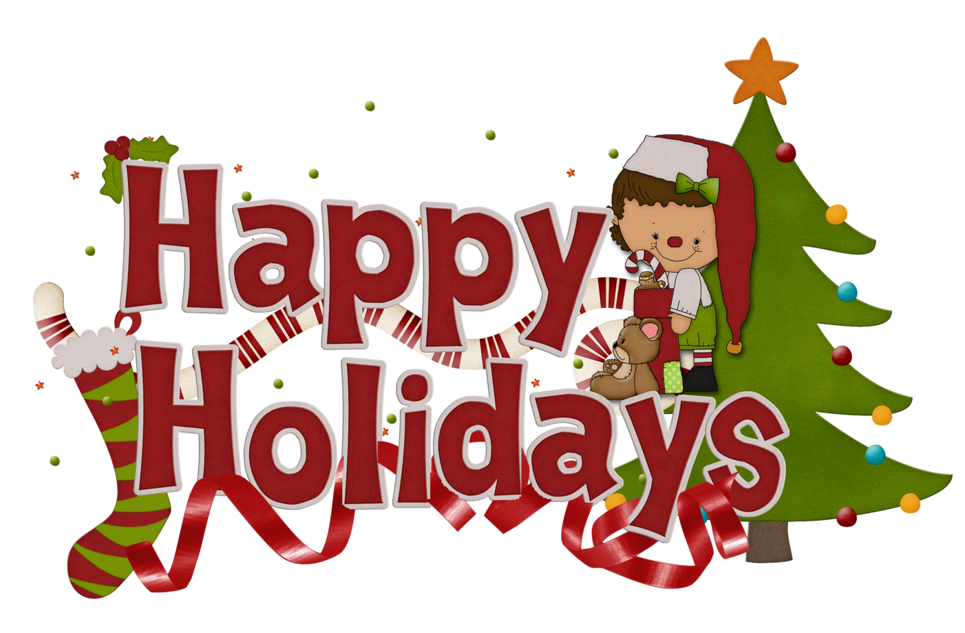 Happy holidays clip art cip m