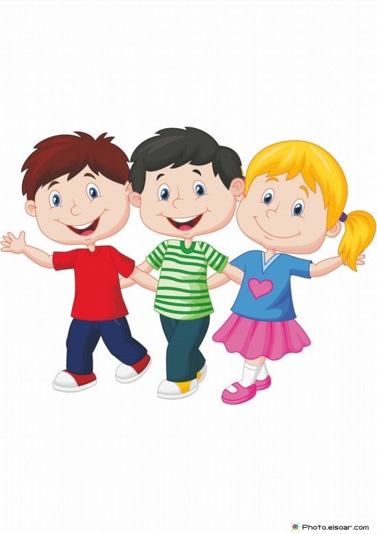 happy kids clipart black and 
