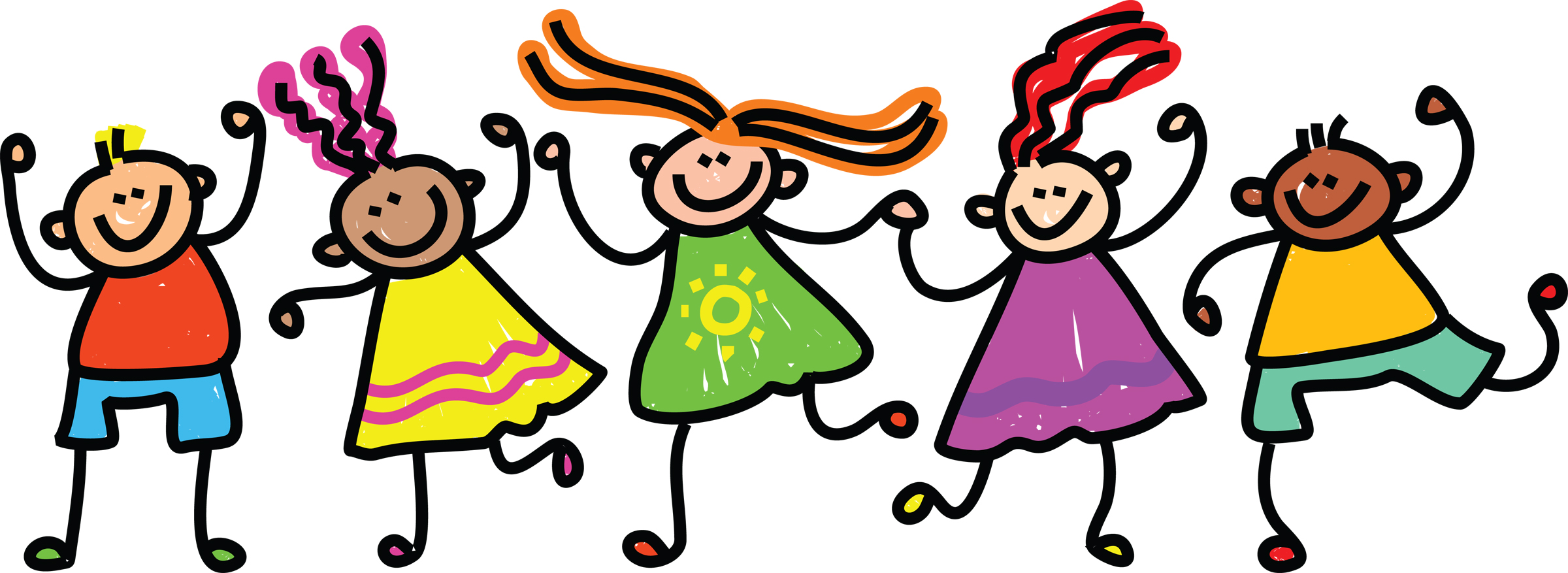 Happy Kids Dancing Clipart |  - School Children Clipart